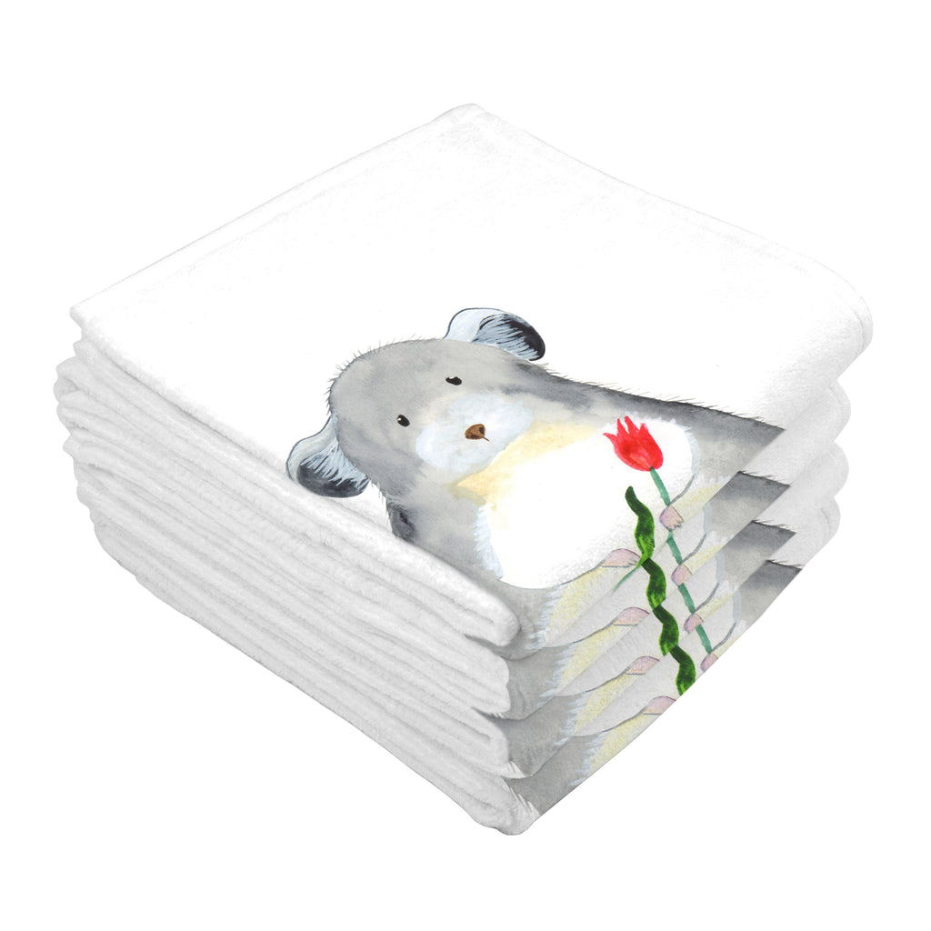 50 x 100 Handtuch Chinchilla mit Blume Handtuch, Badehandtuch, Badezimmer, Handtücher, groß, Kinder, Baby, Tiermotive, Gute Laune, lustige Sprüche, Tiere, Chinchilla, Chinchillas, Liebeskummer, Kummer, Depressionen, traurig sein, Chaos, Glücklichsein, Büro, Büroalltag