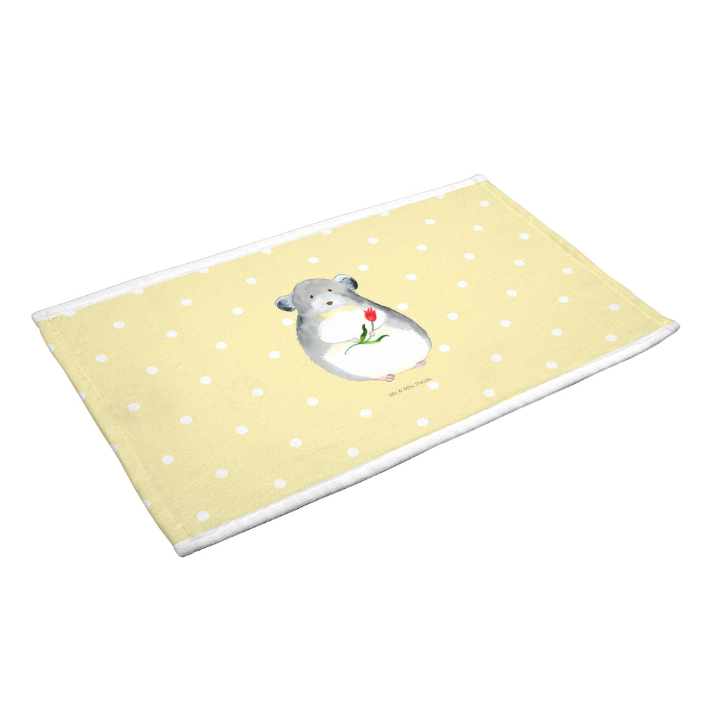 50 x 100 Handtuch Chinchilla mit Blume Handtuch, Badehandtuch, Badezimmer, Handtücher, groß, Kinder, Baby, Tiermotive, Gute Laune, lustige Sprüche, Tiere, Chinchilla, Chinchillas, Liebeskummer, Kummer, Depressionen, traurig sein, Chaos, Glücklichsein, Büro, Büroalltag