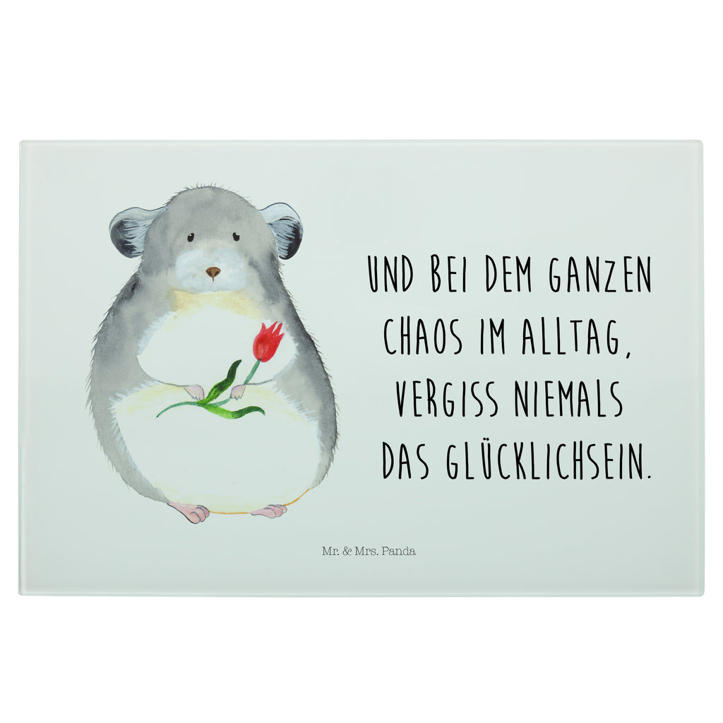 Medium Glas Schneidbrett Chinchilla mit Blume Glasschneidebrett, Schneidebrett, Tiermotive, Gute Laune, lustige Sprüche, Tiere, Chinchilla, Chinchillas, Liebeskummer, Kummer, Depressionen, traurig sein, Chaos, Glücklichsein, Büro, Büroalltag