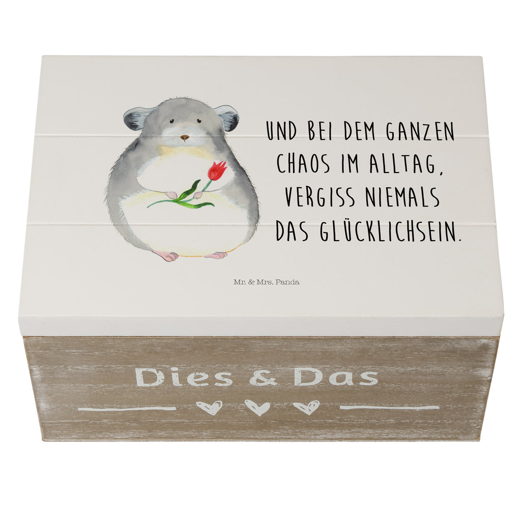 Holzkiste Chinchilla mit Blume Holzkiste, Kiste, Schatzkiste, Truhe, Schatulle, XXL, Erinnerungsbox, Erinnerungskiste, Dekokiste, Aufbewahrungsbox, Tiermotive, Gute Laune, lustige Sprüche, Tiere, Chinchilla, Chinchillas, Liebeskummer, Kummer, Depressionen, traurig sein, Chaos, Glücklichsein, Büro, Büroalltag