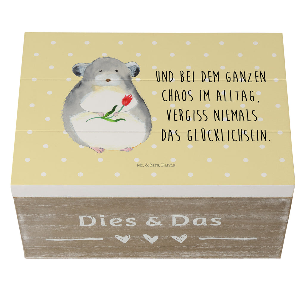 Holzkiste Chinchilla mit Blume Holzkiste, Kiste, Schatzkiste, Truhe, Schatulle, XXL, Erinnerungsbox, Erinnerungskiste, Dekokiste, Aufbewahrungsbox, Tiermotive, Gute Laune, lustige Sprüche, Tiere, Chinchilla, Chinchillas, Liebeskummer, Kummer, Depressionen, traurig sein, Chaos, Glücklichsein, Büro, Büroalltag