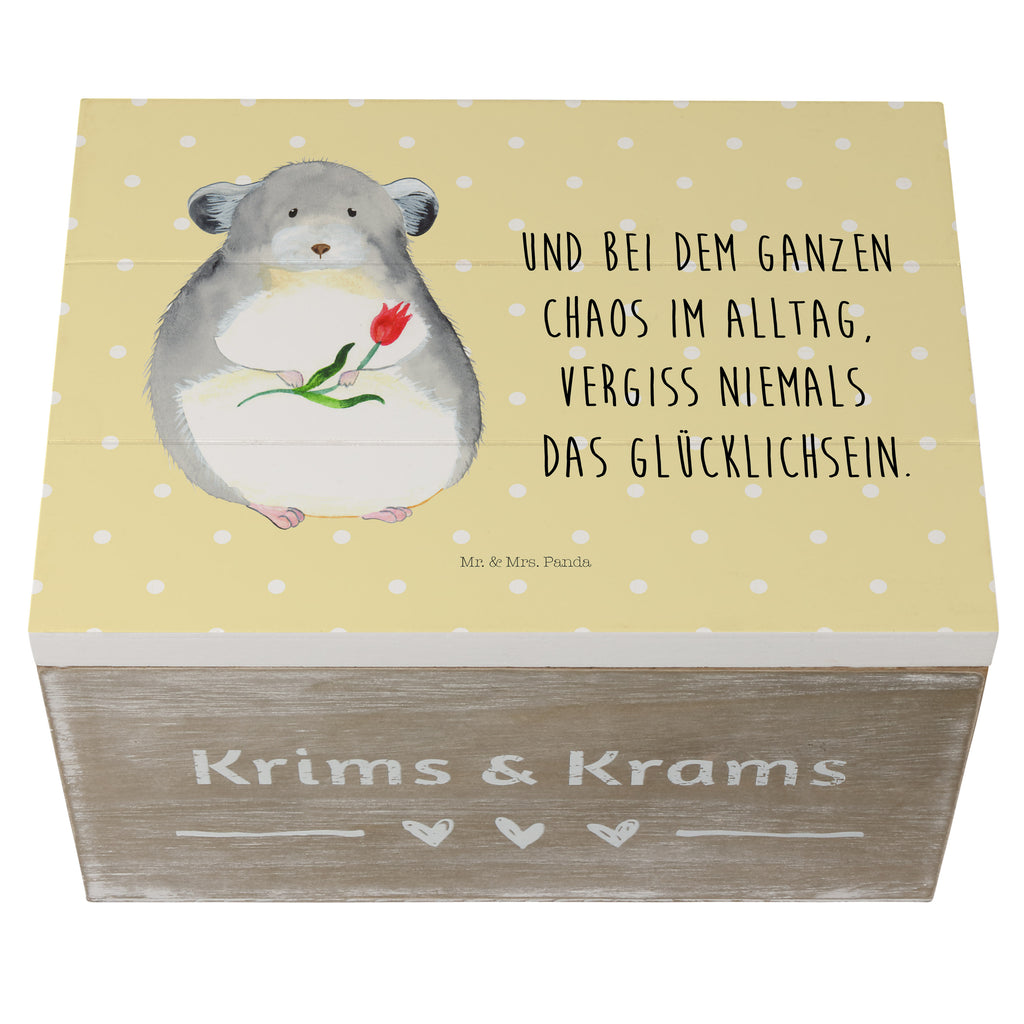 Holzkiste Chinchilla mit Blume Holzkiste, Kiste, Schatzkiste, Truhe, Schatulle, XXL, Erinnerungsbox, Erinnerungskiste, Dekokiste, Aufbewahrungsbox, Tiermotive, Gute Laune, lustige Sprüche, Tiere, Chinchilla, Chinchillas, Liebeskummer, Kummer, Depressionen, traurig sein, Chaos, Glücklichsein, Büro, Büroalltag