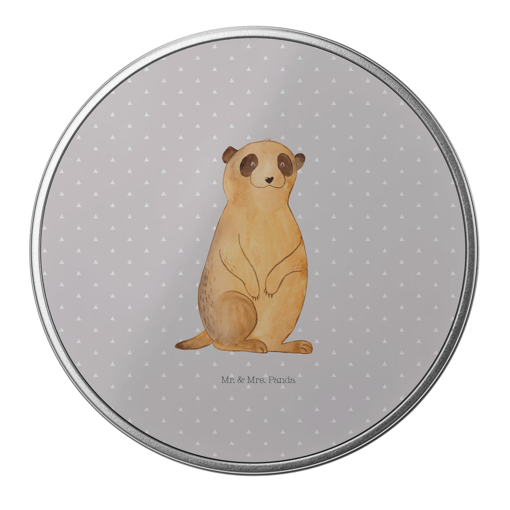 Blechdose rund Erdmännchen Metalldose, Keksdose, Dose, Vorratsdose, Geschenkbox, Afrika, Wildtiere, Erdmännchen, Reisen, Spruch, Weltreise, Afrikareise, Roadtrip, Traveling