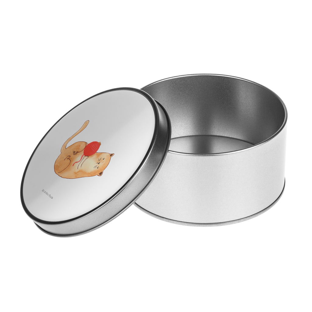 Blechdose rund Katzen Wollknäul Metalldose, Keksdose, Dose, Vorratsdose, Geschenkbox, Katze, Katzenmotiv, Katzenfan, Katzendeko, Katzenfreund, Katzenliebhaber, Katzenprodukte, Katzenartikel, Katzenaccessoires, Katzensouvenirs, Katzenliebhaberprodukte, Katzenmotive, Katzen, Kater, Mietze, Cat, Cats, Katzenhalter, Katzenbesitzerin, Haustier, Wollknäuel, Wolle, Spielen, Spiel, verspielt