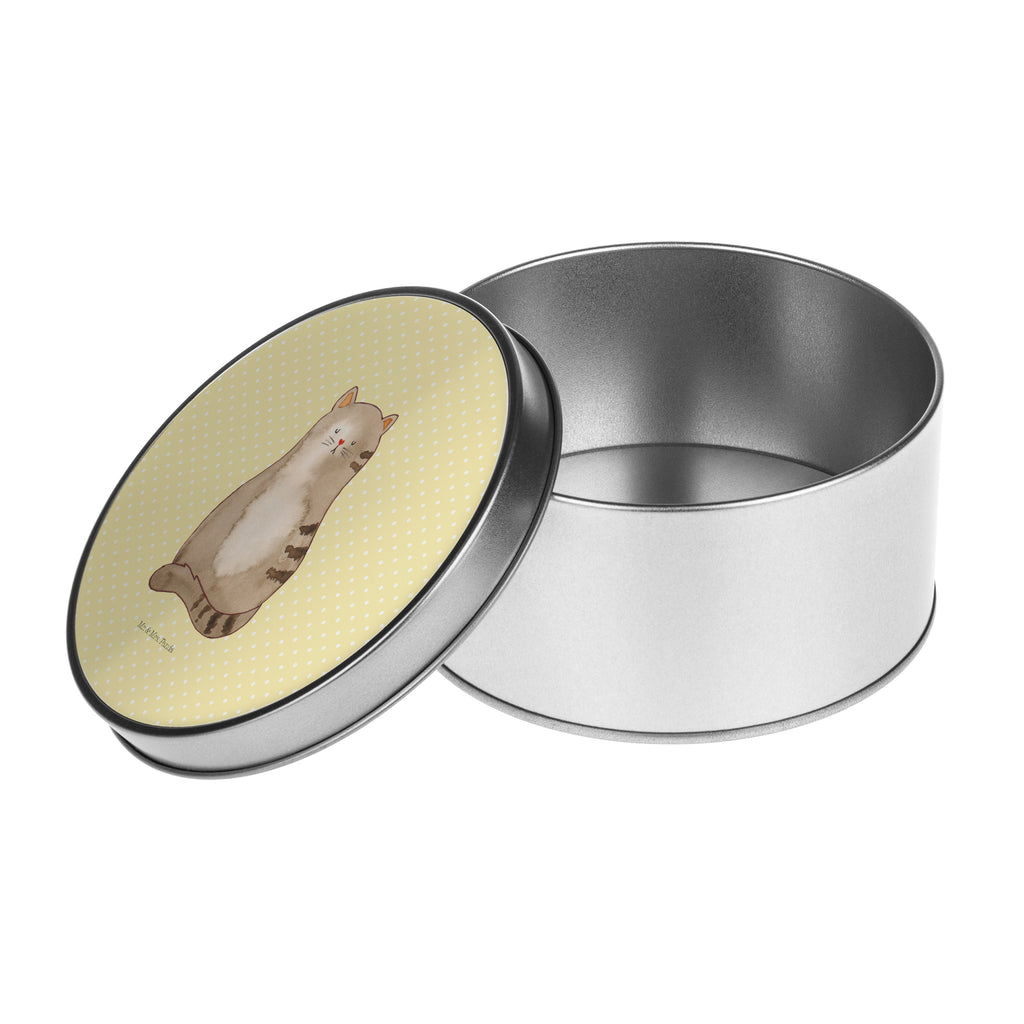 Blechdose rund Katze sitzend Metalldose, Keksdose, Dose, Vorratsdose, Geschenkbox, Katze, Katzenmotiv, Katzenfan, Katzendeko, Katzenfreund, Katzenliebhaber, Katzenprodukte, Katzenartikel, Katzenaccessoires, Katzensouvenirs, Katzenliebhaberprodukte, Katzenmotive, Katzen, Kater, Mietze, Cat, Cats, Katzenhalter, Katzenbesitzerin, Haustier, Katzenliebe, Lebensinhalt, Liebe, Mittelpunkt, Familie