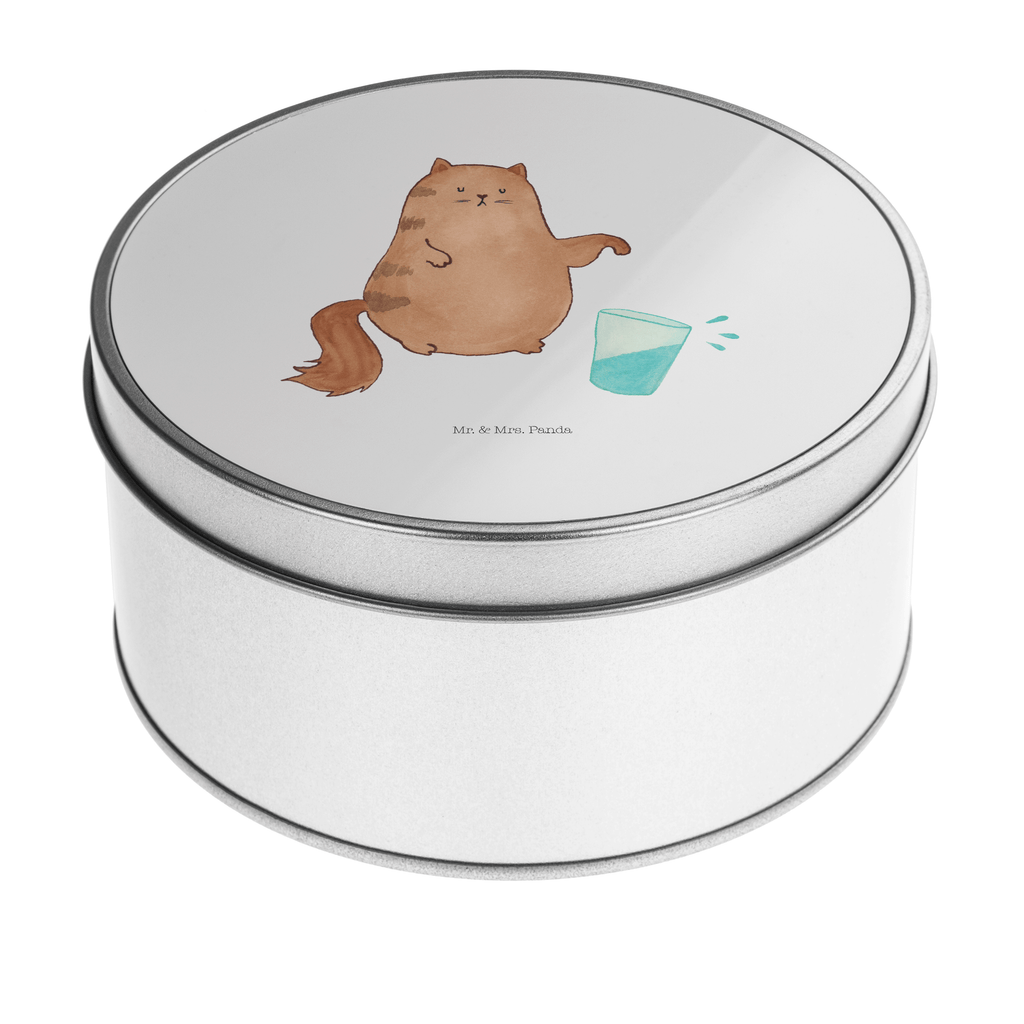 Blechdose rund Katze Wasserglas Metalldose, Keksdose, Dose, Vorratsdose, Geschenkbox, Katze, Katzenmotiv, Katzenfan, Katzendeko, Katzenfreund, Katzenliebhaber, Katzenprodukte, Katzenartikel, Katzenaccessoires, Katzensouvenirs, Katzenliebhaberprodukte, Katzenmotive, Katzen, Kater, Mietze, Cat, Cats, Katzenhalter, Katzenbesitzerin, Haustier, Wasser, Glas