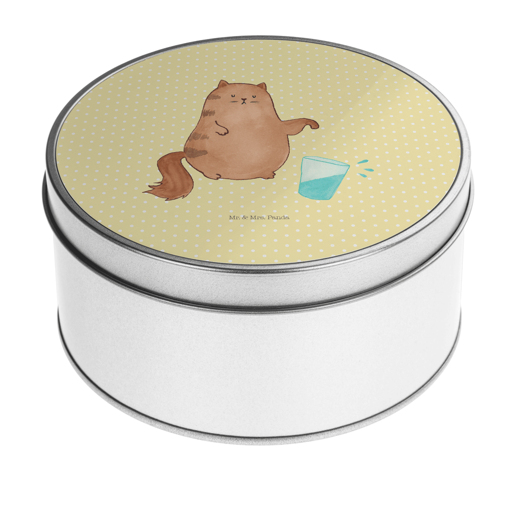 Blechdose rund Katze Wasserglas Metalldose, Keksdose, Dose, Vorratsdose, Geschenkbox, Katze, Katzenmotiv, Katzenfan, Katzendeko, Katzenfreund, Katzenliebhaber, Katzenprodukte, Katzenartikel, Katzenaccessoires, Katzensouvenirs, Katzenliebhaberprodukte, Katzenmotive, Katzen, Kater, Mietze, Cat, Cats, Katzenhalter, Katzenbesitzerin, Haustier, Wasser, Glas