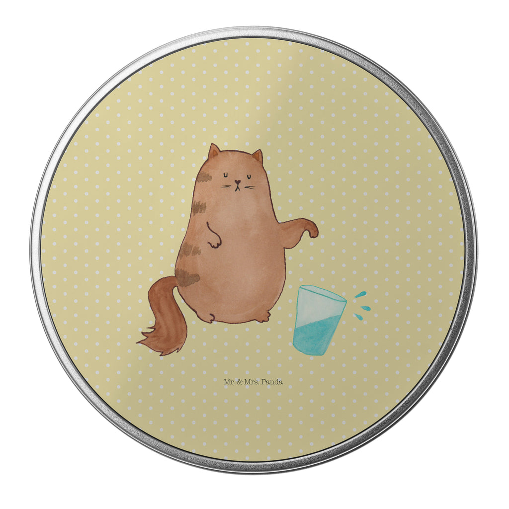 Blechdose rund Katze Wasserglas Metalldose, Keksdose, Dose, Vorratsdose, Geschenkbox, Katze, Katzenmotiv, Katzenfan, Katzendeko, Katzenfreund, Katzenliebhaber, Katzenprodukte, Katzenartikel, Katzenaccessoires, Katzensouvenirs, Katzenliebhaberprodukte, Katzenmotive, Katzen, Kater, Mietze, Cat, Cats, Katzenhalter, Katzenbesitzerin, Haustier, Wasser, Glas