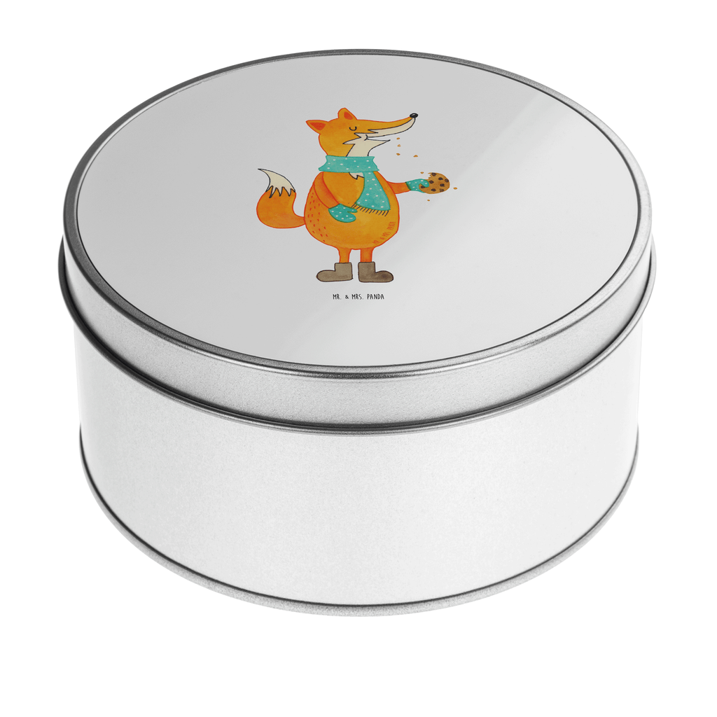 Blechdose rund Fuchs Keks Metalldose, Keksdose, Dose, Vorratsdose, Geschenkbox, Fuchs, Füchse, Backen Spruch, Kekse, Winter, Weihnachtszeit, Plätzchen, Liebe, Küche Deko