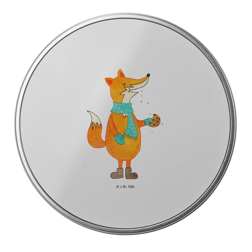 Blechdose rund Fuchs Keks Metalldose, Keksdose, Dose, Vorratsdose, Geschenkbox, Fuchs, Füchse, Backen Spruch, Kekse, Winter, Weihnachtszeit, Plätzchen, Liebe, Küche Deko