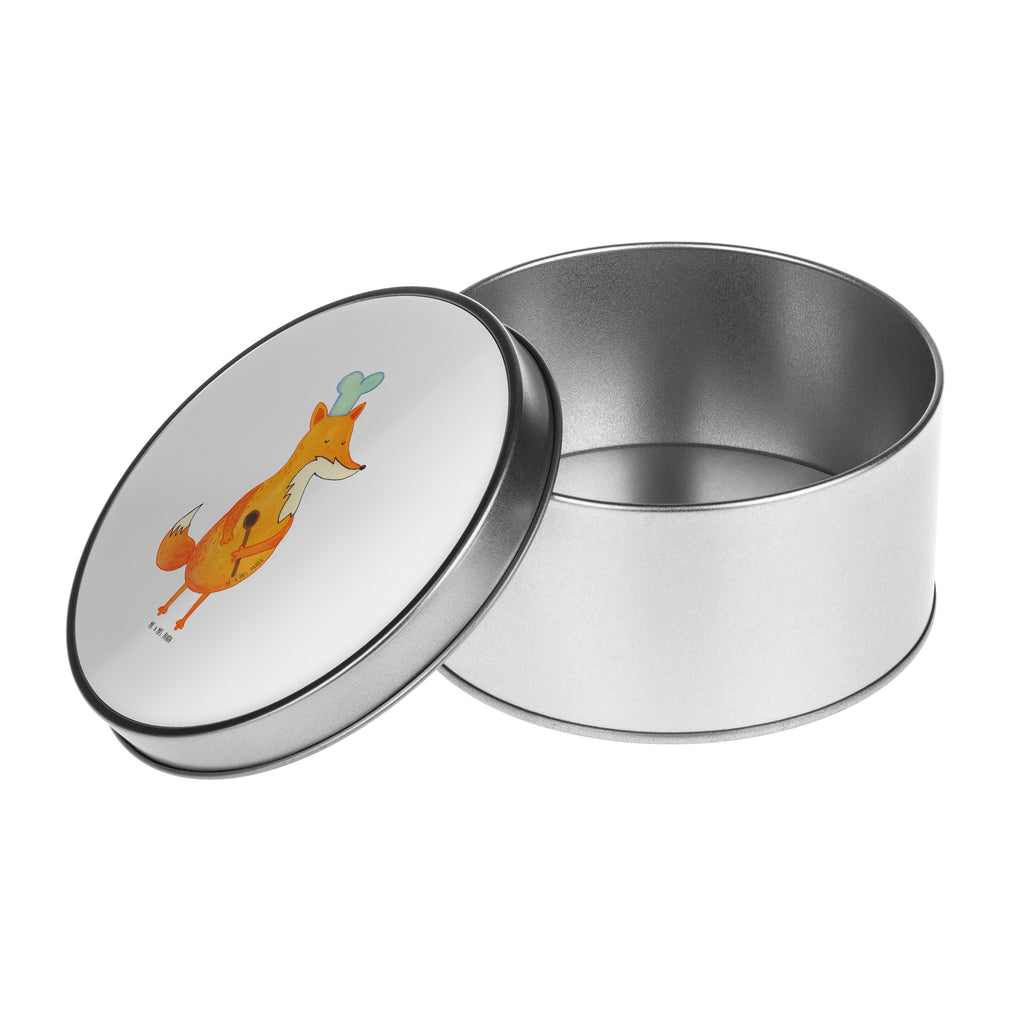 Blechdose rund Fuchs Koch Metalldose, Keksdose, Dose, Vorratsdose, Geschenkbox, Fuchs, Füchse, Koch Geschenk, Küche Spruch, Küche Deko, Köche, Bäcker, Party Spruch, Spruch lustig, witzig