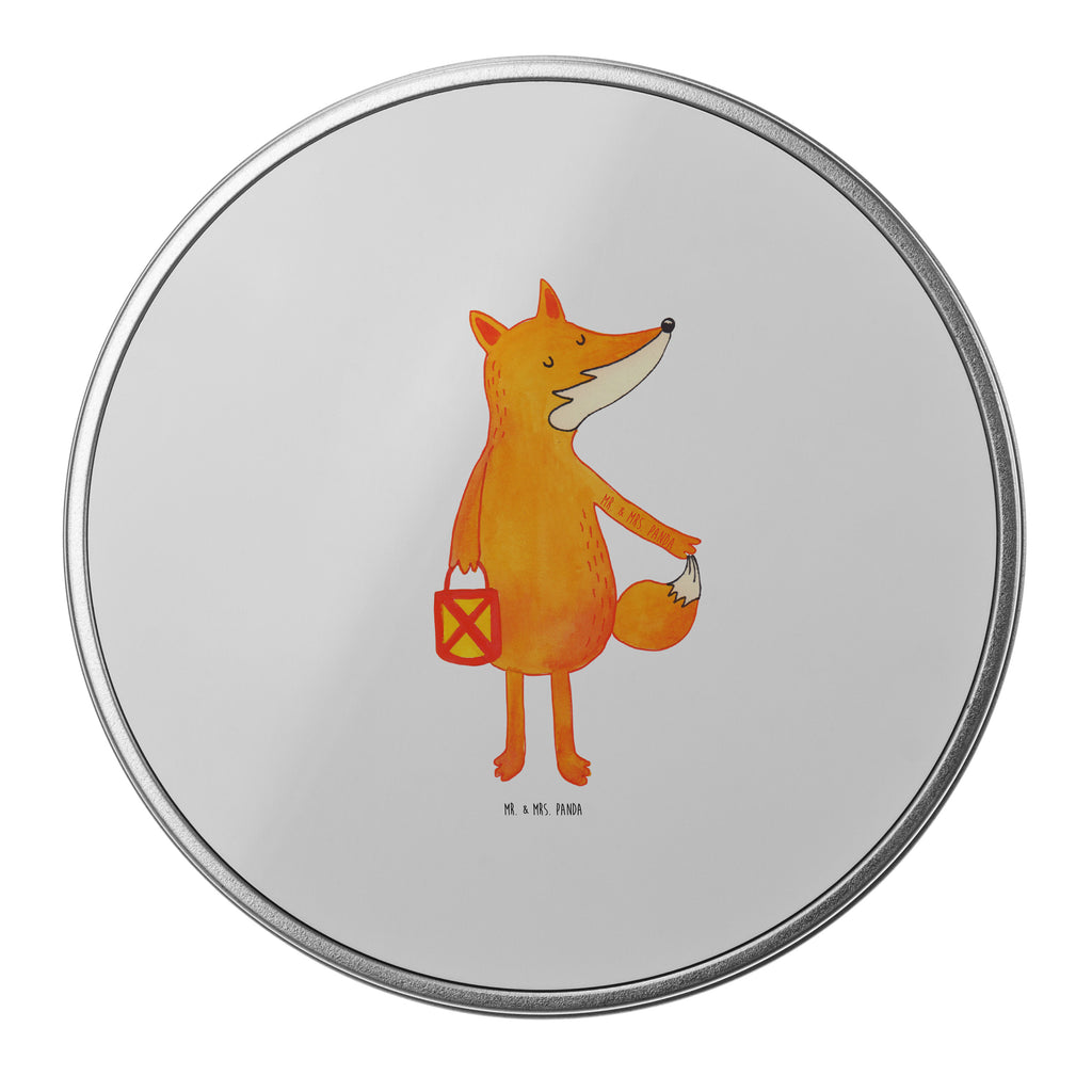 Blechdose rund Fuchs Laterne Metalldose, Keksdose, Dose, Vorratsdose, Geschenkbox, Fuchs, Füchse, Spruch trösten, Liebeskummer Spruch, Laterne, Sankt Martin, Laternenumzug, Aufmuntern, Cäsar Otto Hugo Flaischlen