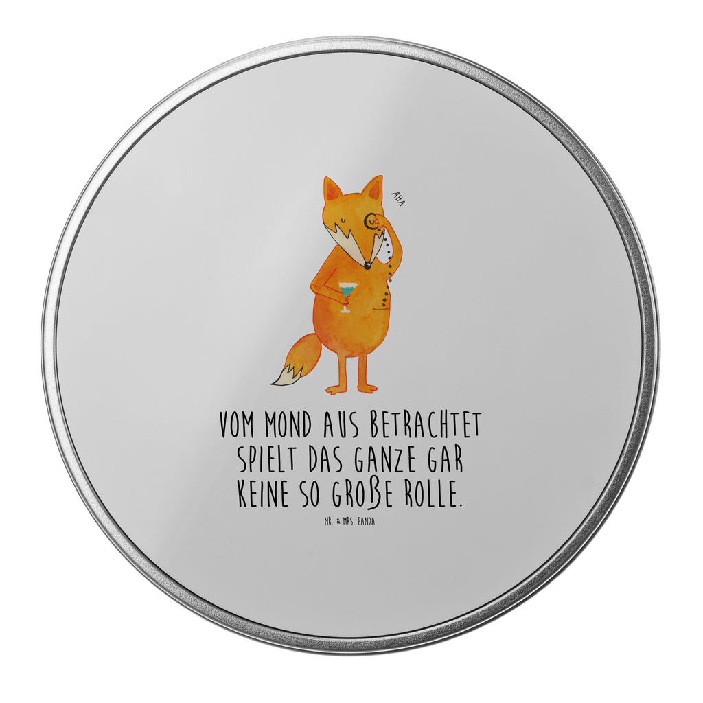 Blechdose rund Fuchs Lord Metalldose, Keksdose, Dose, Vorratsdose, Geschenkbox, Fuchs, Füchse, tröstende Worte, Spruch lustig, Liebeskummer Geschenk, Motivation Spruch, Problemlösung
