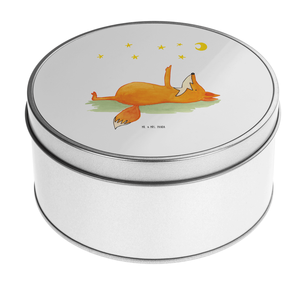 Blechdose rund Fuchs Sterne Metalldose, Keksdose, Dose, Vorratsdose, Geschenkbox, Fuchs, Füchse, tröstende Worte, Spruch positiv, Spruch schön, Romantik, Always Look on the Bright Side of Life