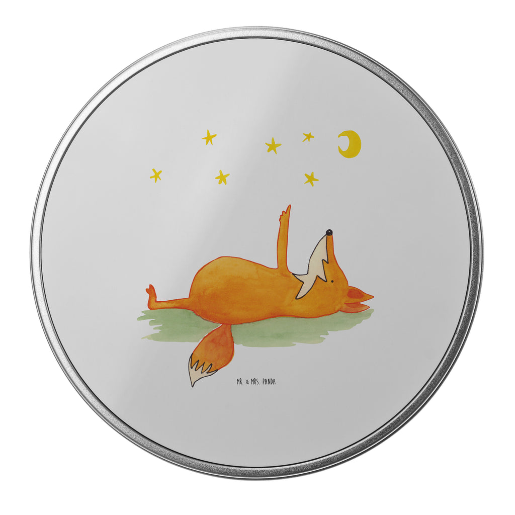 Blechdose rund Fuchs Sterne Metalldose, Keksdose, Dose, Vorratsdose, Geschenkbox, Fuchs, Füchse, tröstende Worte, Spruch positiv, Spruch schön, Romantik, Always Look on the Bright Side of Life