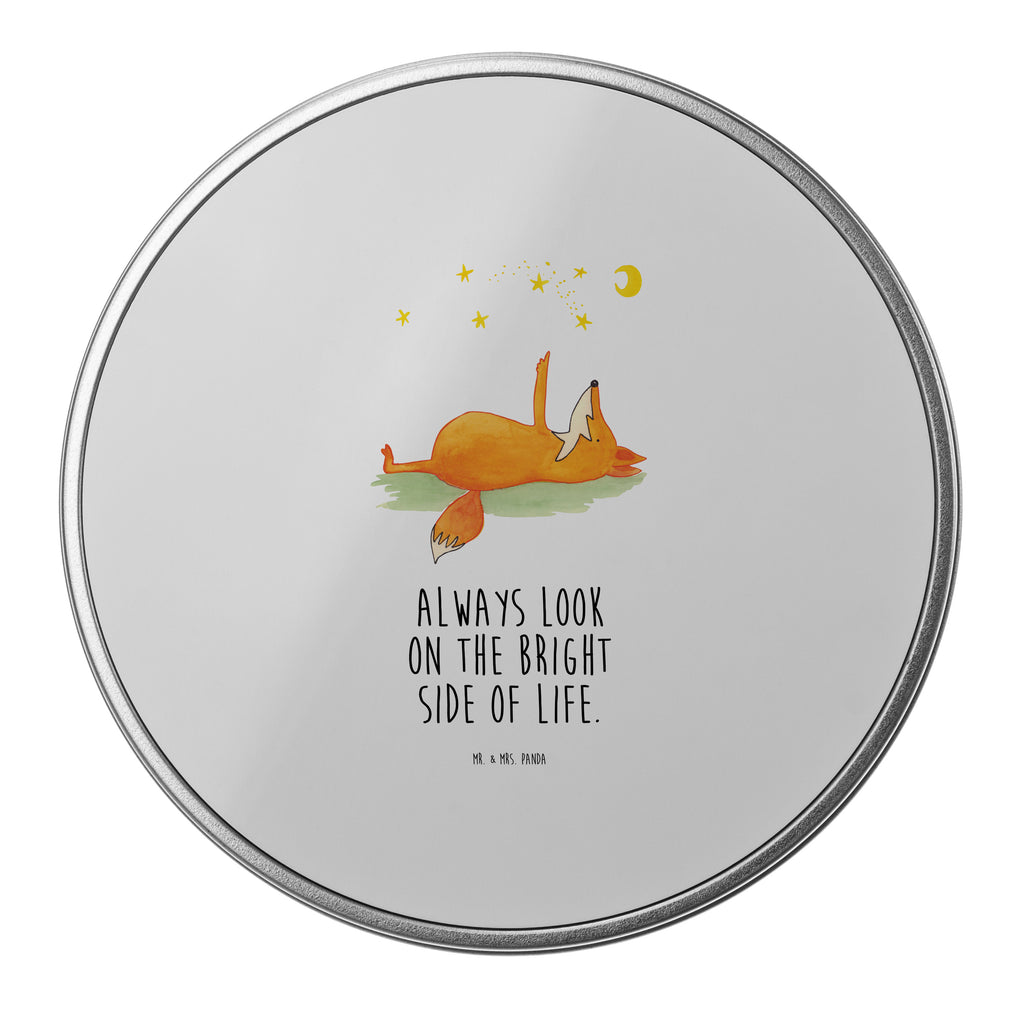 Blechdose rund Fuchs Sterne Metalldose, Keksdose, Dose, Vorratsdose, Geschenkbox, Fuchs, Füchse, tröstende Worte, Spruch positiv, Spruch schön, Romantik, Always Look on the Bright Side of Life