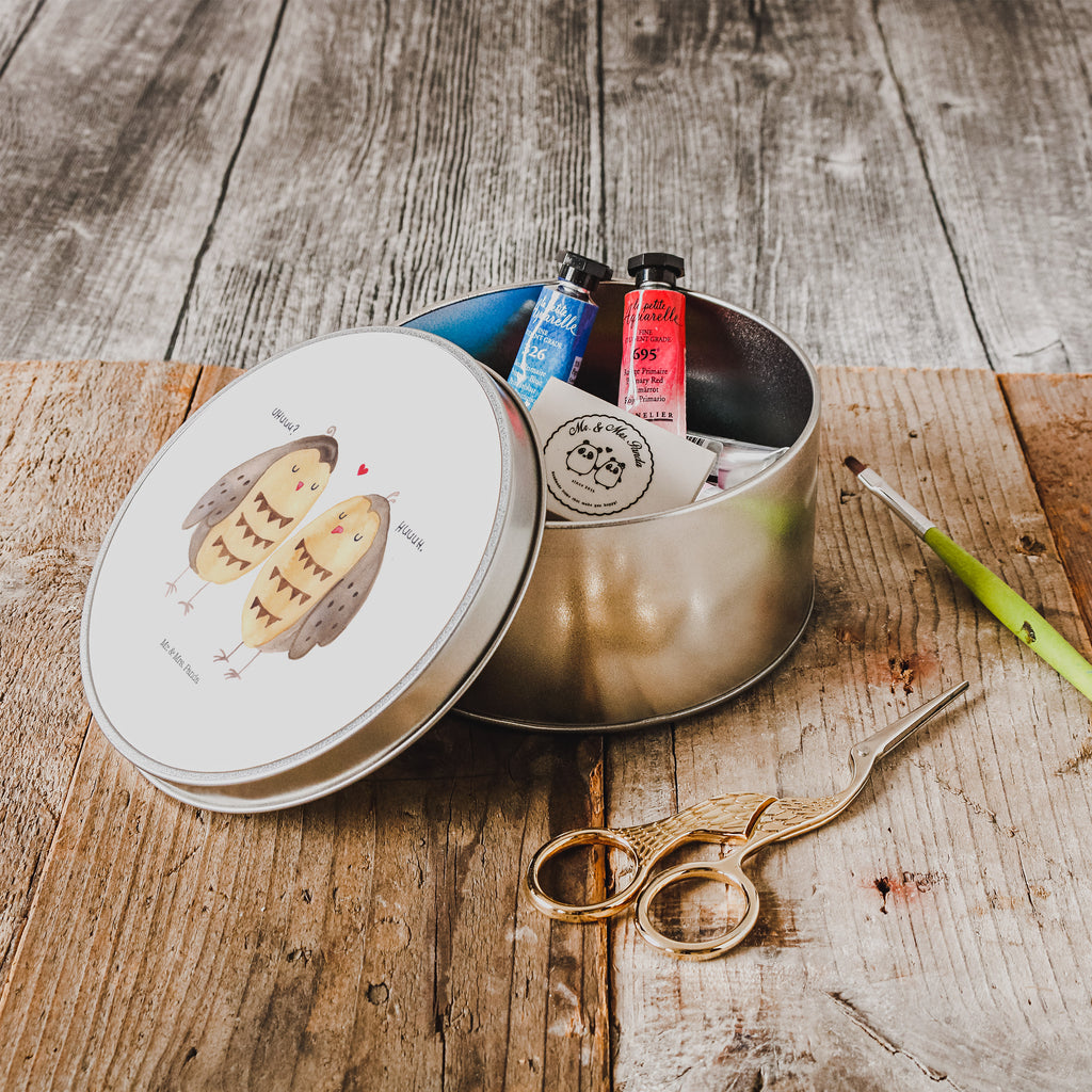 Blechdose rund Eule Liebe Metalldose, Keksdose, Dose, Vorratsdose, Geschenkbox, Eule, Eule Deko, Liebe, Hochzeit Spruch, Owl, All you need is love, Liebe Spruch, Freundin Geschenk, Freund, Wortspiel lustig