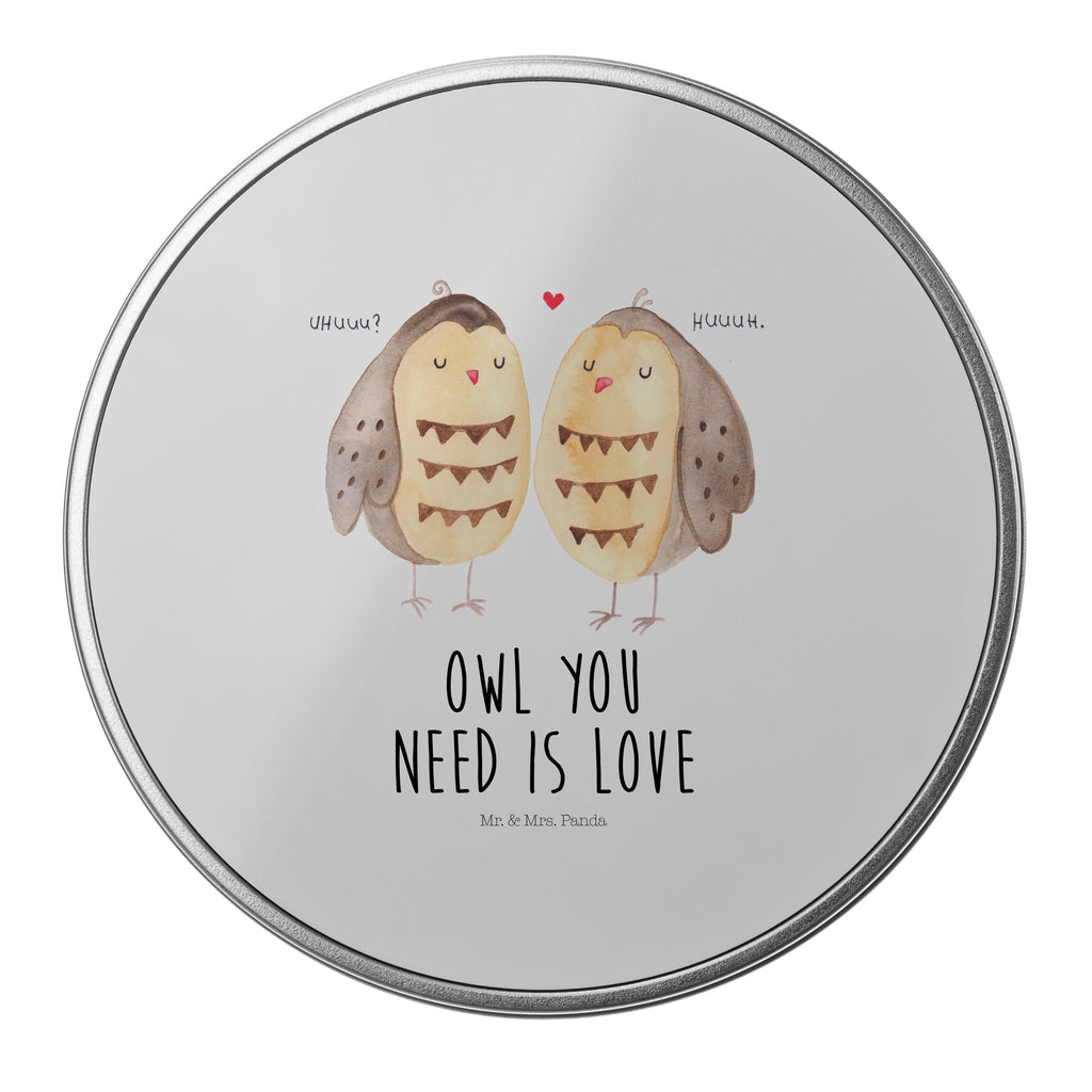 Blechdose rund Eule Liebe Metalldose, Keksdose, Dose, Vorratsdose, Geschenkbox, Eule, Eule Deko, Liebe, Hochzeit Spruch, Owl, All you need is love, Liebe Spruch, Freundin Geschenk, Freund, Wortspiel lustig