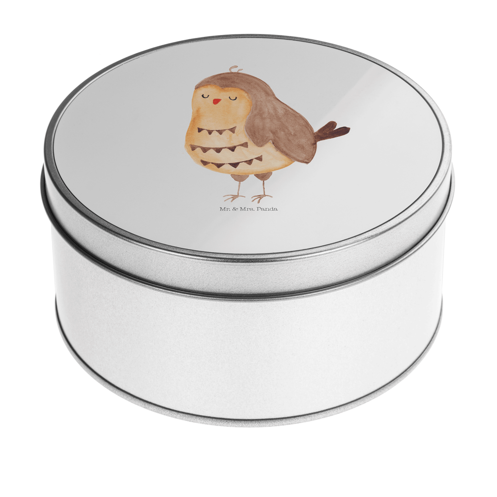 Blechdose rund Eule Zufrieden Metalldose, Keksdose, Dose, Vorratsdose, Geschenkbox, Eule, Eule Spruch, Eule deko, Owl, Liebe Spruch, Romantisch, Wortspiel lustig, Spruch schön, Geschenk Hochzeitstag