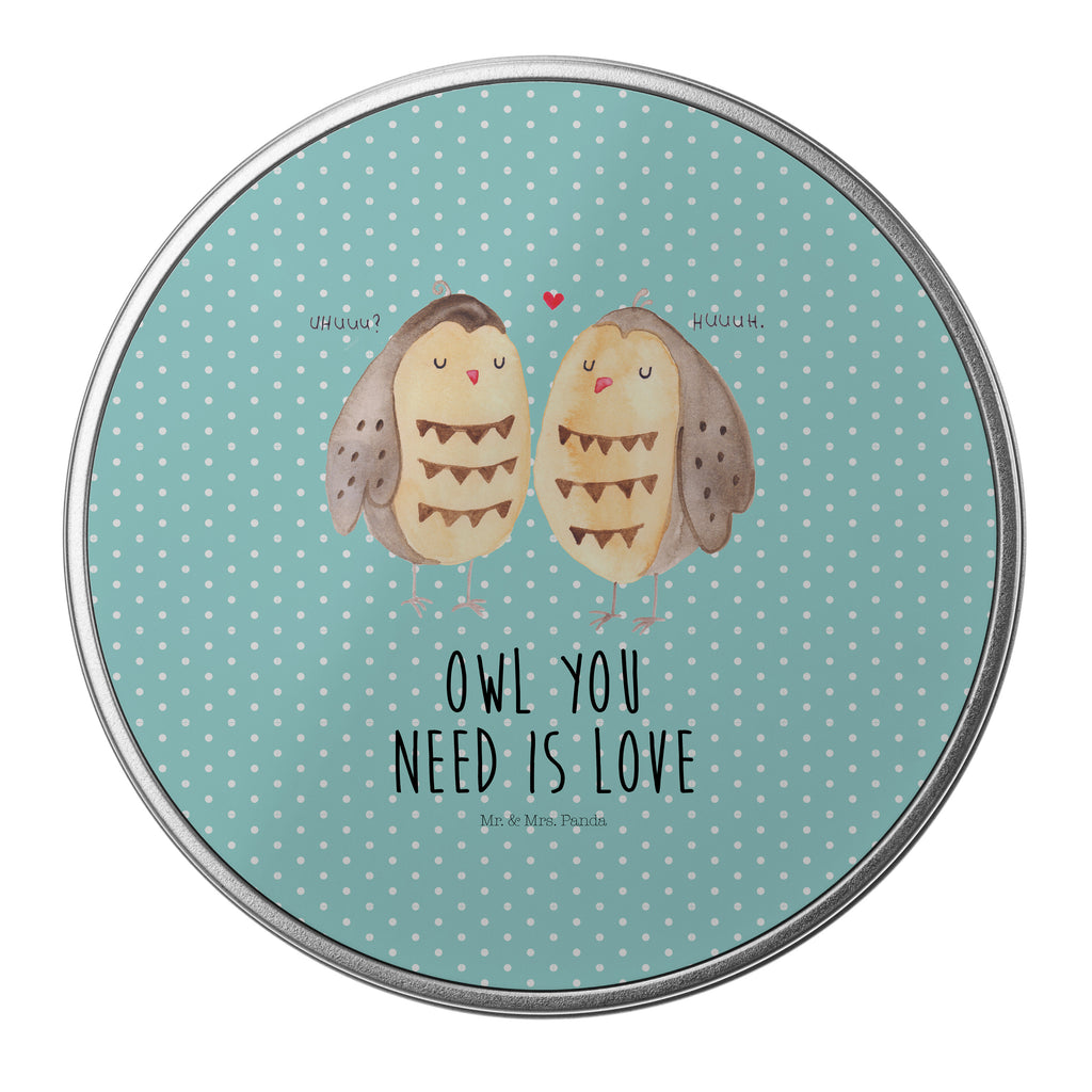 Blechdose rund Eule Liebe Metalldose, Keksdose, Dose, Vorratsdose, Geschenkbox, Eule, Eule Deko, Liebe, Hochzeit Spruch, Owl, All you need is love, Liebe Spruch, Freundin Geschenk, Freund, Wortspiel lustig