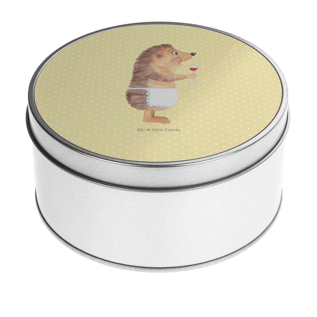 Blechdose rund Igel mit Wein Metalldose, Keksdose, Dose, Vorratsdose, Geschenkbox, Tiermotive, Gute Laune, lustige Sprüche, Tiere, Wein Spruch, Igel, Geschenk Weintrinker, Geschenk Weinliebhaber, Wein Deko, Weinglas, Rotwein, Weißwein, Wein trinken