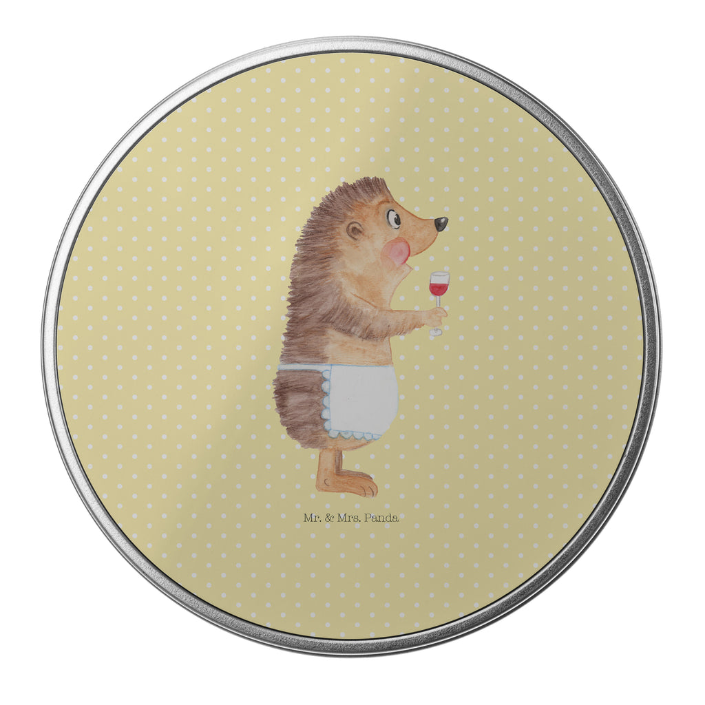 Blechdose rund Igel mit Wein Metalldose, Keksdose, Dose, Vorratsdose, Geschenkbox, Tiermotive, Gute Laune, lustige Sprüche, Tiere, Wein Spruch, Igel, Geschenk Weintrinker, Geschenk Weinliebhaber, Wein Deko, Weinglas, Rotwein, Weißwein, Wein trinken