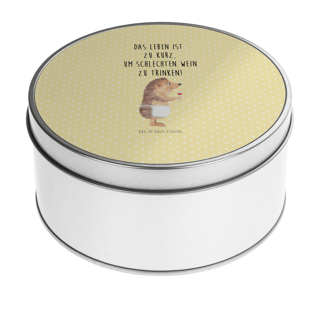 Blechdose rund Igel mit Wein Metalldose, Keksdose, Dose, Vorratsdose, Geschenkbox, Tiermotive, Gute Laune, lustige Sprüche, Tiere, Wein Spruch, Igel, Geschenk Weintrinker, Geschenk Weinliebhaber, Wein Deko, Weinglas, Rotwein, Weißwein, Wein trinken