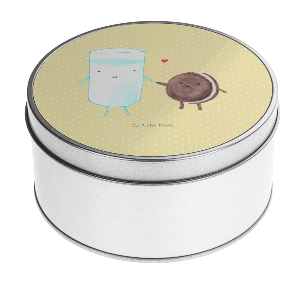 Blechdose rund Milch & Keks Metalldose, Keksdose, Dose, Vorratsdose, Geschenkbox, Tiermotive, Gute Laune, lustige Sprüche, Tiere, Milk, Cookie, Milch, Keks, Kekse, Kaffee, Einladung Frühstück, Motiv süß, romantisch, perfektes Paar