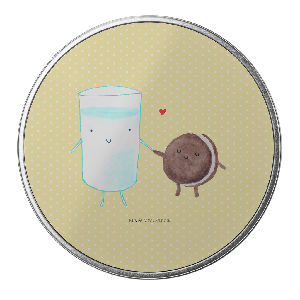 Blechdose rund Milch & Keks Metalldose, Keksdose, Dose, Vorratsdose, Geschenkbox, Tiermotive, Gute Laune, lustige Sprüche, Tiere, Milk, Cookie, Milch, Keks, Kekse, Kaffee, Einladung Frühstück, Motiv süß, romantisch, perfektes Paar