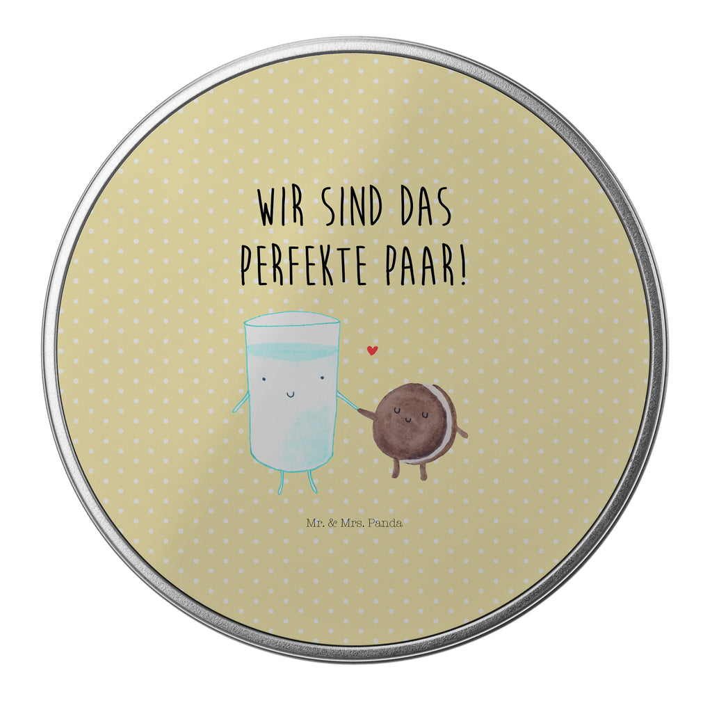 Blechdose rund Milch & Keks Metalldose, Keksdose, Dose, Vorratsdose, Geschenkbox, Tiermotive, Gute Laune, lustige Sprüche, Tiere, Milk, Cookie, Milch, Keks, Kekse, Kaffee, Einladung Frühstück, Motiv süß, romantisch, perfektes Paar