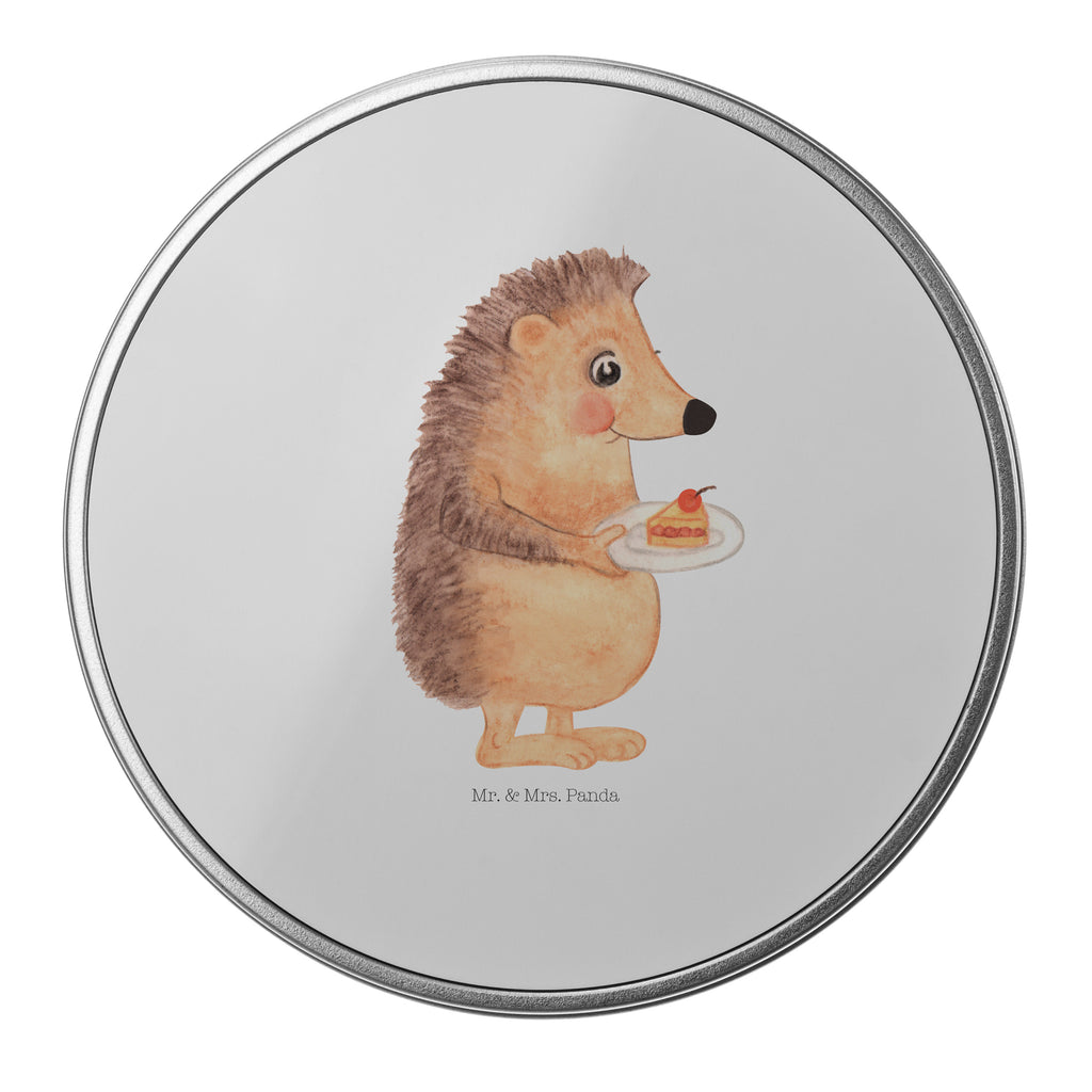 Blechdose rund Igel mit Kuchenstück Metalldose, Keksdose, Dose, Vorratsdose, Geschenkbox, Tiermotive, Gute Laune, lustige Sprüche, Tiere, Igel, Essen Spruch, Kuchen, Backen Geschenk, Kuchen backen, Einladung Party, Geburtstagskuchen, Torte