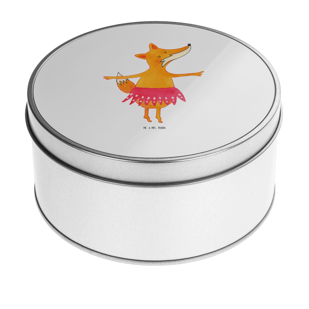 Blechdose rund Fuchs Ballerina Metalldose, Keksdose, Dose, Vorratsdose, Geschenkbox, Fuchs, Fuchs Spruch, Füchse, Füchsin, Ballerina, Ballett, Tänzerin, Tanzen, Party, Einladung, Geburtstag