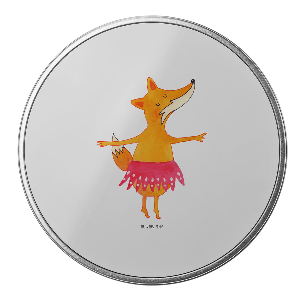 Blechdose rund Fuchs Ballerina Metalldose, Keksdose, Dose, Vorratsdose, Geschenkbox, Fuchs, Fuchs Spruch, Füchse, Füchsin, Ballerina, Ballett, Tänzerin, Tanzen, Party, Einladung, Geburtstag