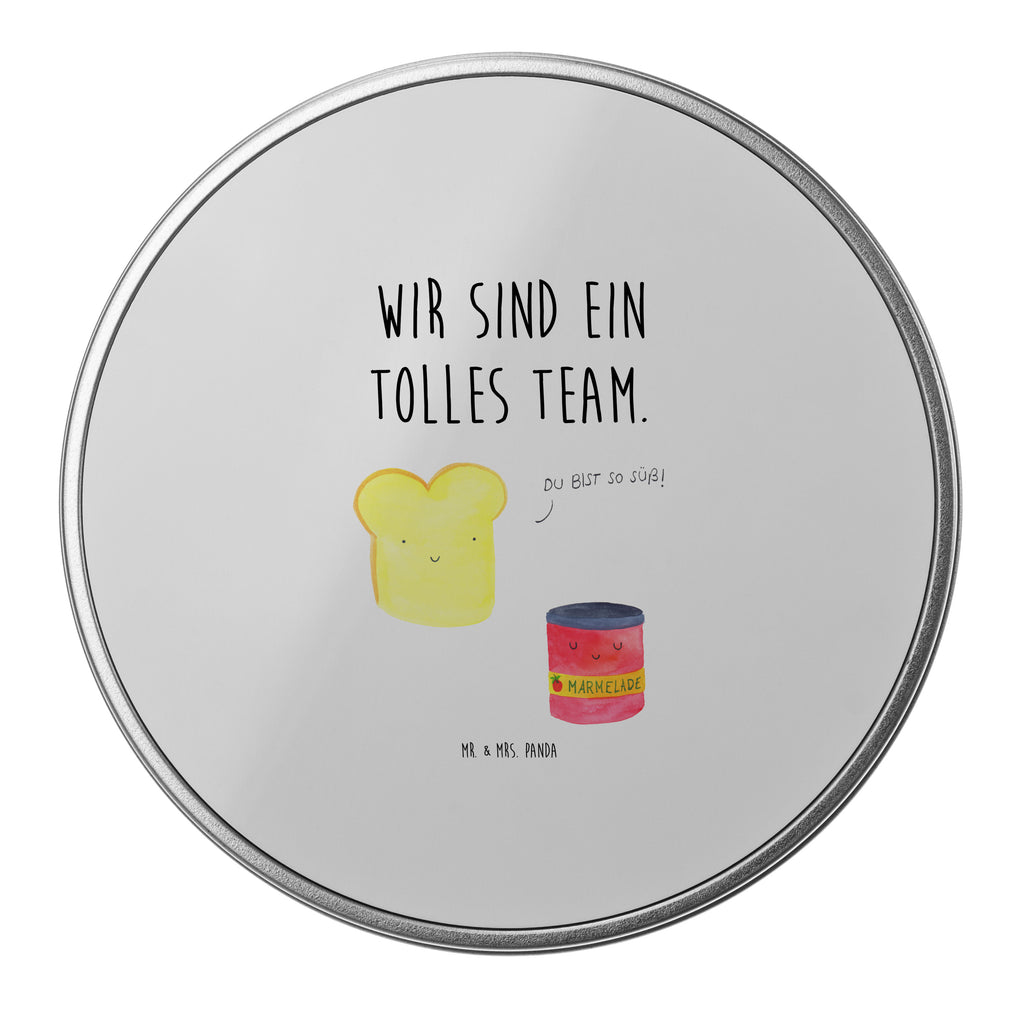 Blechdose rund Toast & Marmelade Metalldose, Keksdose, Dose, Vorratsdose, Geschenkbox, Tiermotive, Gute Laune, lustige Sprüche, Tiere, Toast, Marmelade, Dreamteam, süße Postkarte, süß, Küche Deko, Küche Spruch, Frühstück Einladung, Brot, Toastbrot