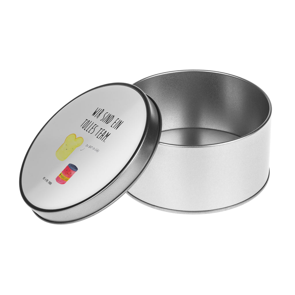 Blechdose rund Toast & Marmelade Metalldose, Keksdose, Dose, Vorratsdose, Geschenkbox, Tiermotive, Gute Laune, lustige Sprüche, Tiere, Toast, Marmelade, Dreamteam, süße Postkarte, süß, Küche Deko, Küche Spruch, Frühstück Einladung, Brot, Toastbrot