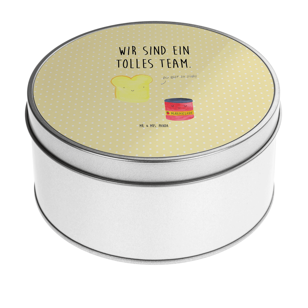 Blechdose rund Toast & Marmelade Metalldose, Keksdose, Dose, Vorratsdose, Geschenkbox, Tiermotive, Gute Laune, lustige Sprüche, Tiere, Toast, Marmelade, Dreamteam, süße Postkarte, süß, Küche Deko, Küche Spruch, Frühstück Einladung, Brot, Toastbrot
