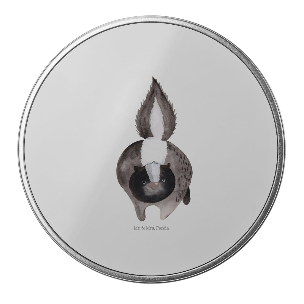 Blechdose rund Stinktier Angriff Metalldose, Keksdose, Dose, Vorratsdose, Geschenkbox, Stinktier, Skunk, Wildtier, Raubtier, Stinker, Stinki, wütend, Drohung