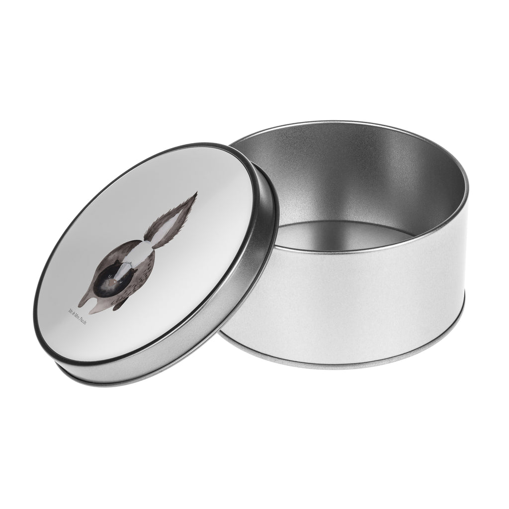 Blechdose rund Stinktier Angriff Metalldose, Keksdose, Dose, Vorratsdose, Geschenkbox, Stinktier, Skunk, Wildtier, Raubtier, Stinker, Stinki, wütend, Drohung