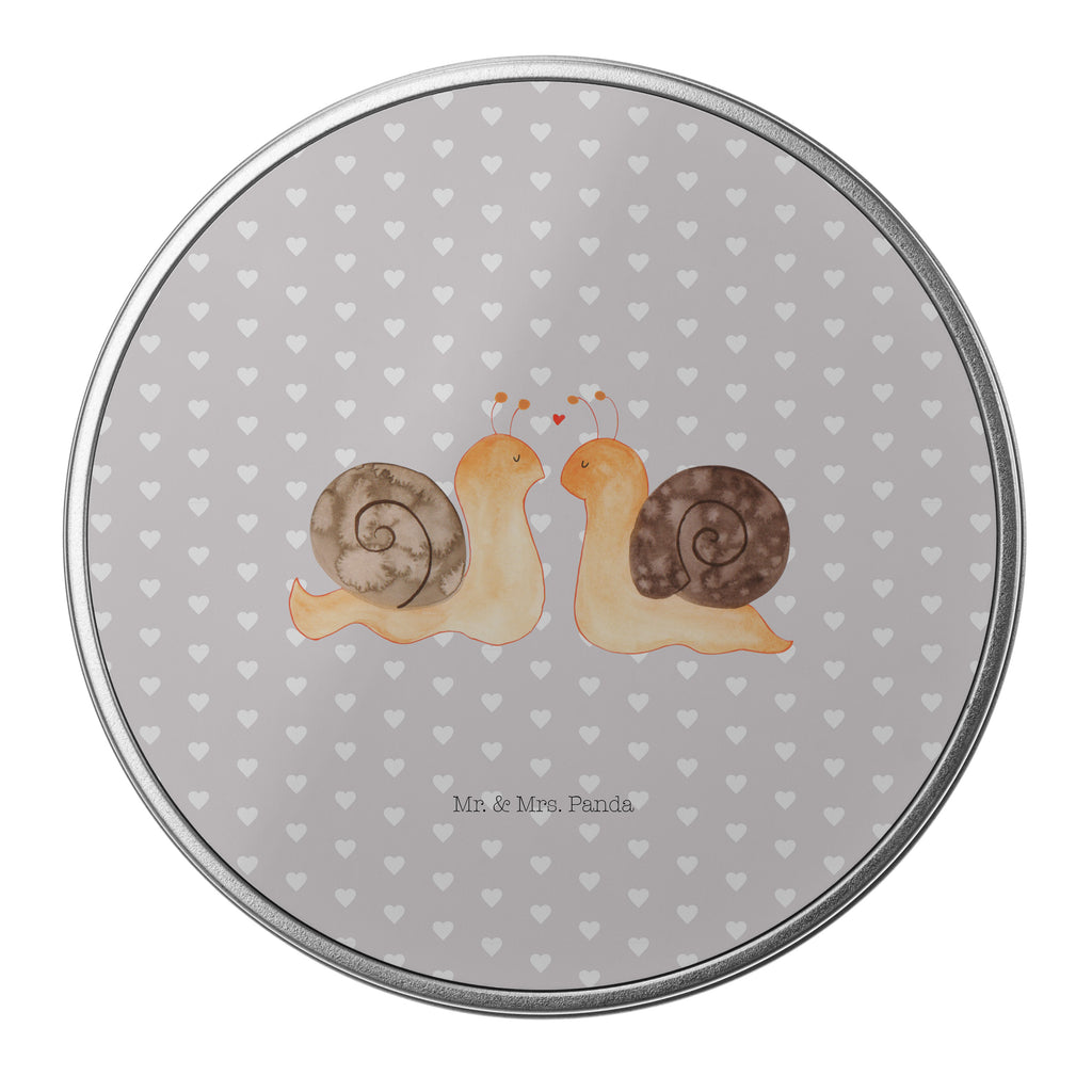 Blechdose rund Schnecken Liebe Metalldose, Keksdose, Dose, Vorratsdose, Geschenkbox, Liebe, Partner, Freund, Freundin, Ehemann, Ehefrau, Heiraten, Verlobung, Heiratsantrag, Liebesgeschenk, Jahrestag, Hocheitstag