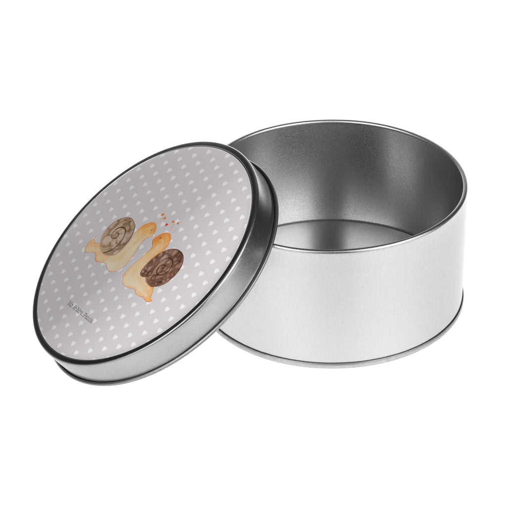 Blechdose rund Schnecken Liebe Metalldose, Keksdose, Dose, Vorratsdose, Geschenkbox, Liebe, Partner, Freund, Freundin, Ehemann, Ehefrau, Heiraten, Verlobung, Heiratsantrag, Liebesgeschenk, Jahrestag, Hocheitstag