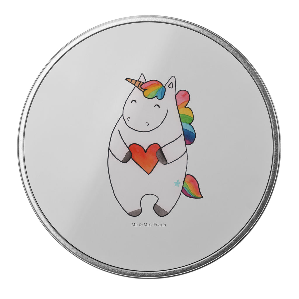 Blechdose rund Einhorn Herz Metalldose, Keksdose, Dose, Vorratsdose, Geschenkbox, Einhorn, Einhörner, Einhorn Deko, Pegasus, Unicorn, Herz, schlimm, böse, witzig, lustig, Freundin, anders, bunt