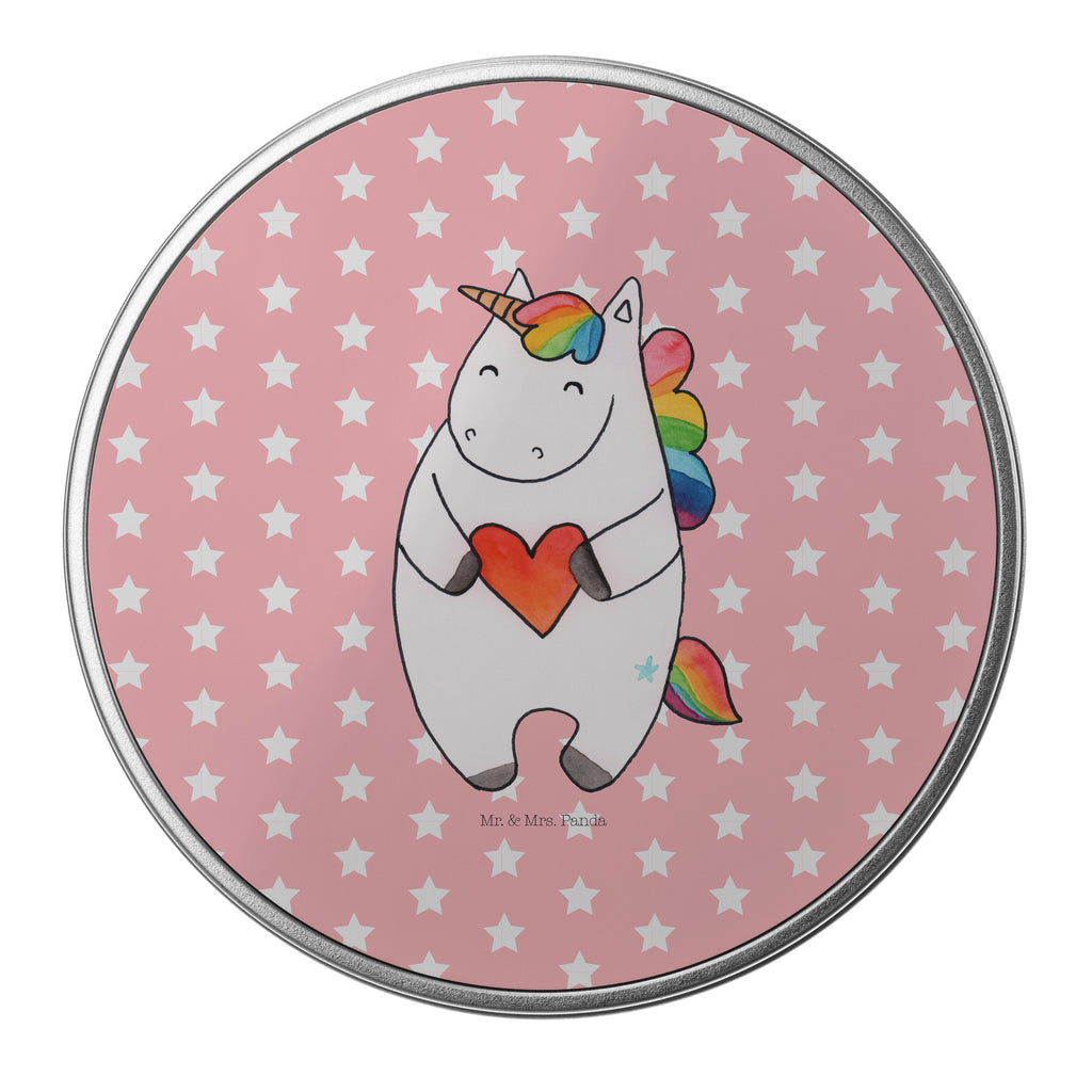 Blechdose rund Einhorn Herz Metalldose, Keksdose, Dose, Vorratsdose, Geschenkbox, Einhorn, Einhörner, Einhorn Deko, Pegasus, Unicorn, Herz, schlimm, böse, witzig, lustig, Freundin, anders, bunt