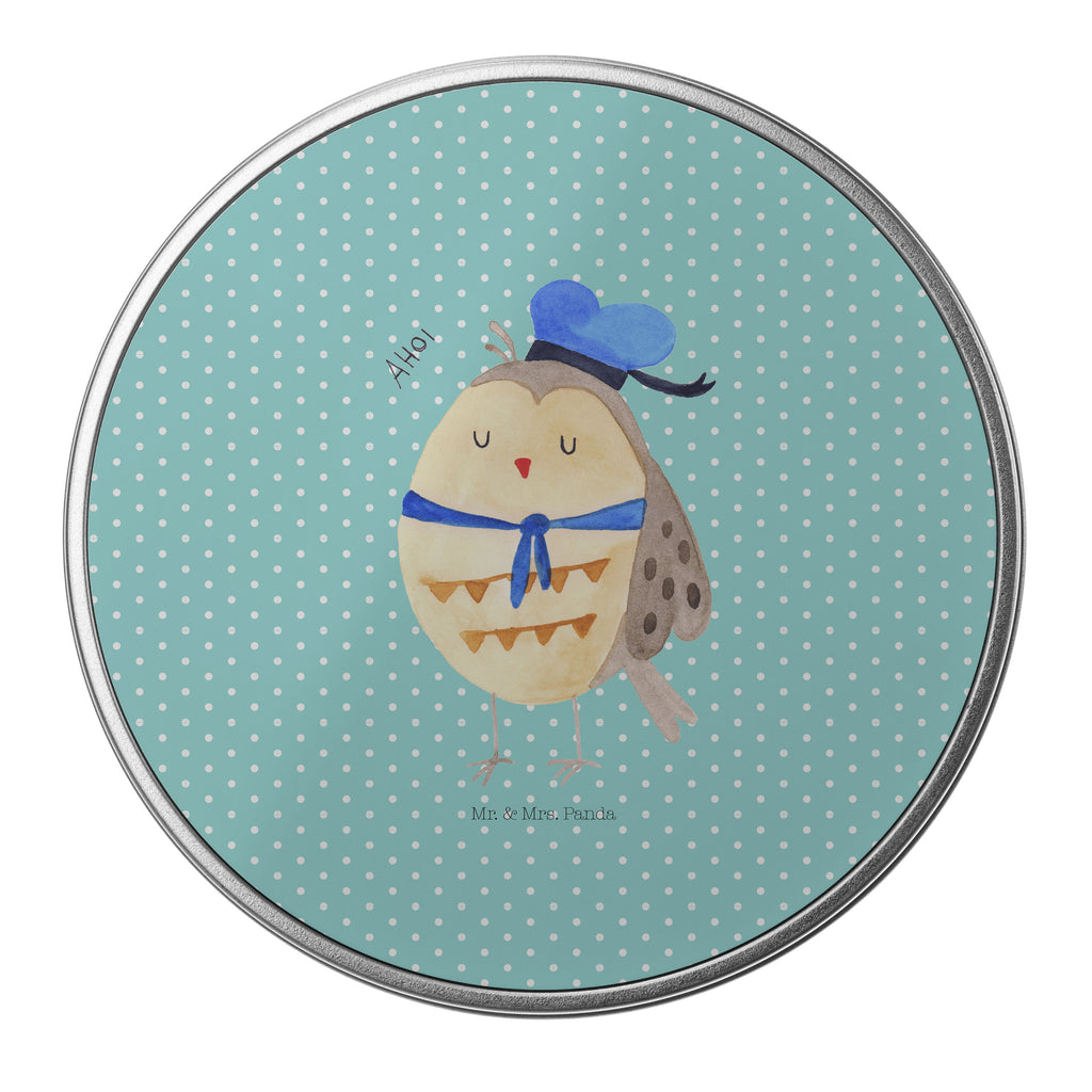 Blechdose rund Eule Matrosen Metalldose, Keksdose, Dose, Vorratsdose, Geschenkbox, Eule, Eule Spruch, Eule Deko, Owl, Wortspiel lustig, Matrose, Freundin, Ehe, Seefahrer, Heimathafen, Hochzeitstag Geschenk