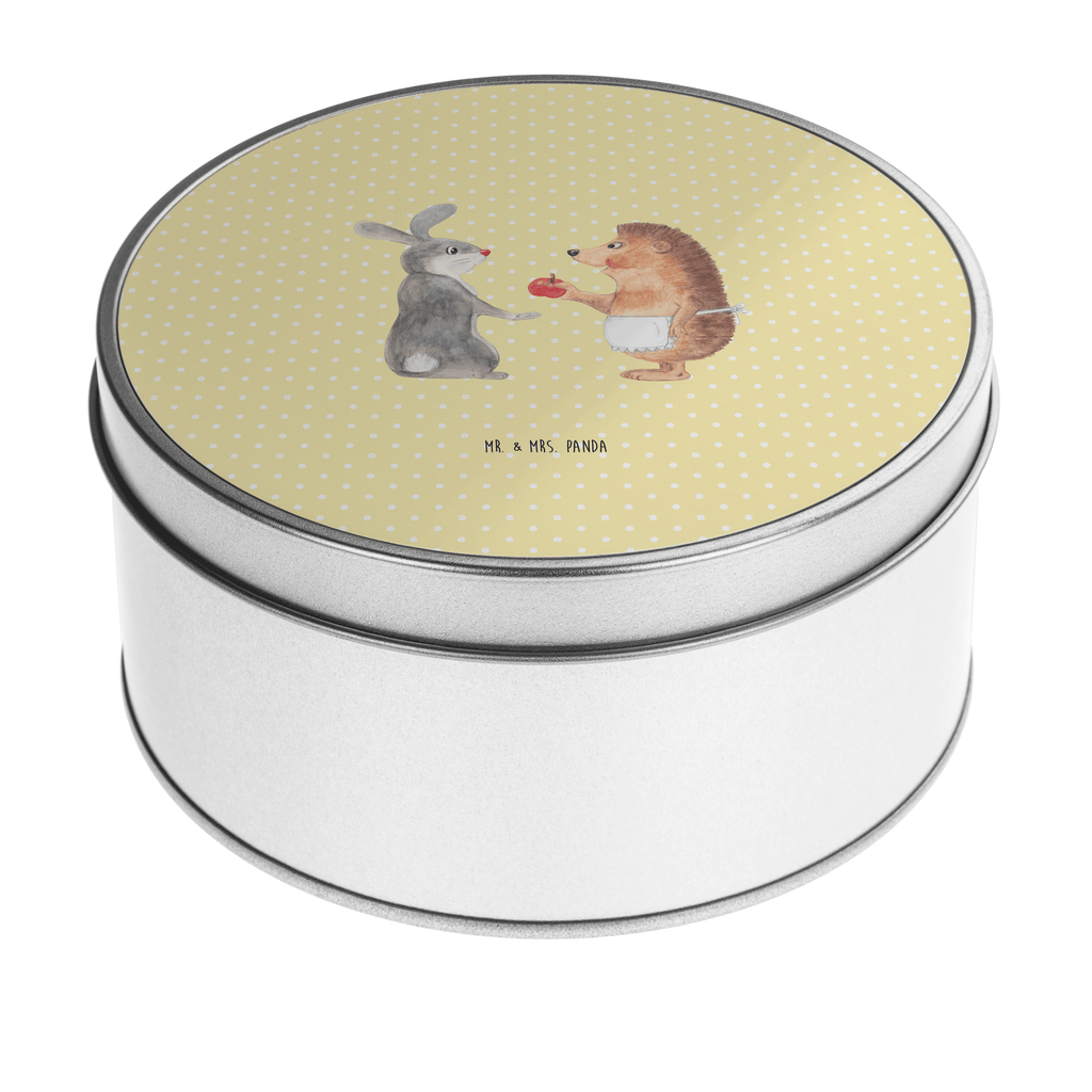 Blechdose rund Liebe ist nie ohne Schmerz Metalldose, Keksdose, Dose, Vorratsdose, Geschenkbox, Tiermotive, Gute Laune, lustige Sprüche, Tiere, Igel und Hase, Igel, Hase, Liebe Spruch, Liebeskummer Geschenk, Herzschmerz, Trösten, Trennungsschmerz, Spruch romantisch