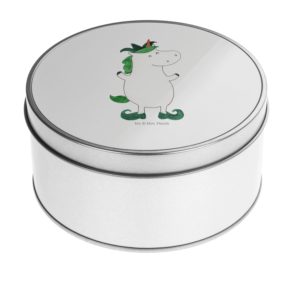 Blechdose rund Einhorn Joker Metalldose, Keksdose, Dose, Vorratsdose, Geschenkbox, Einhorn, Einhörner, Einhorn Deko, Pegasus, Unicorn, Hofnarr, Kasper, Gaukler, Mittelalter