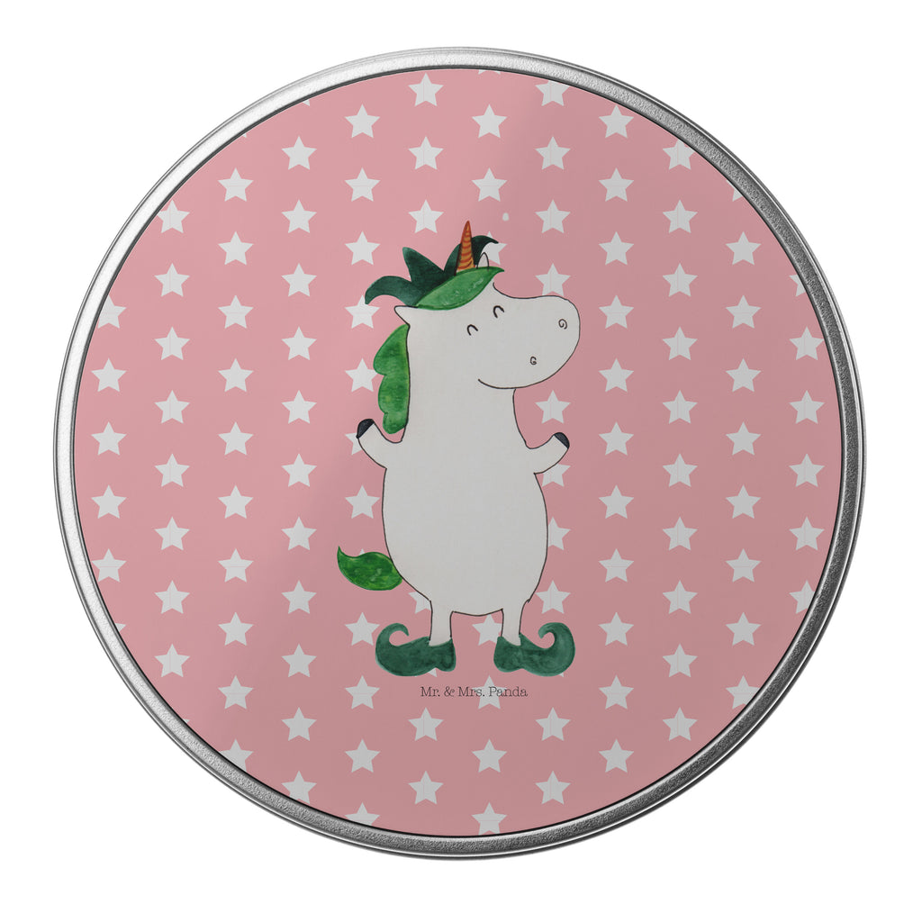Blechdose rund Einhorn Joker Metalldose, Keksdose, Dose, Vorratsdose, Geschenkbox, Einhorn, Einhörner, Einhorn Deko, Pegasus, Unicorn, Hofnarr, Kasper, Gaukler, Mittelalter