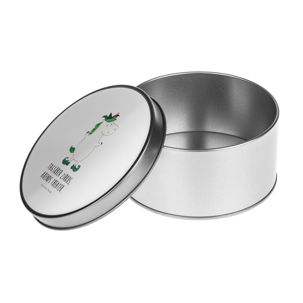 Blechdose rund Einhorn Joker Metalldose, Keksdose, Dose, Vorratsdose, Geschenkbox, Einhorn, Einhörner, Einhorn Deko, Pegasus, Unicorn, Hofnarr, Kasper, Gaukler, Mittelalter