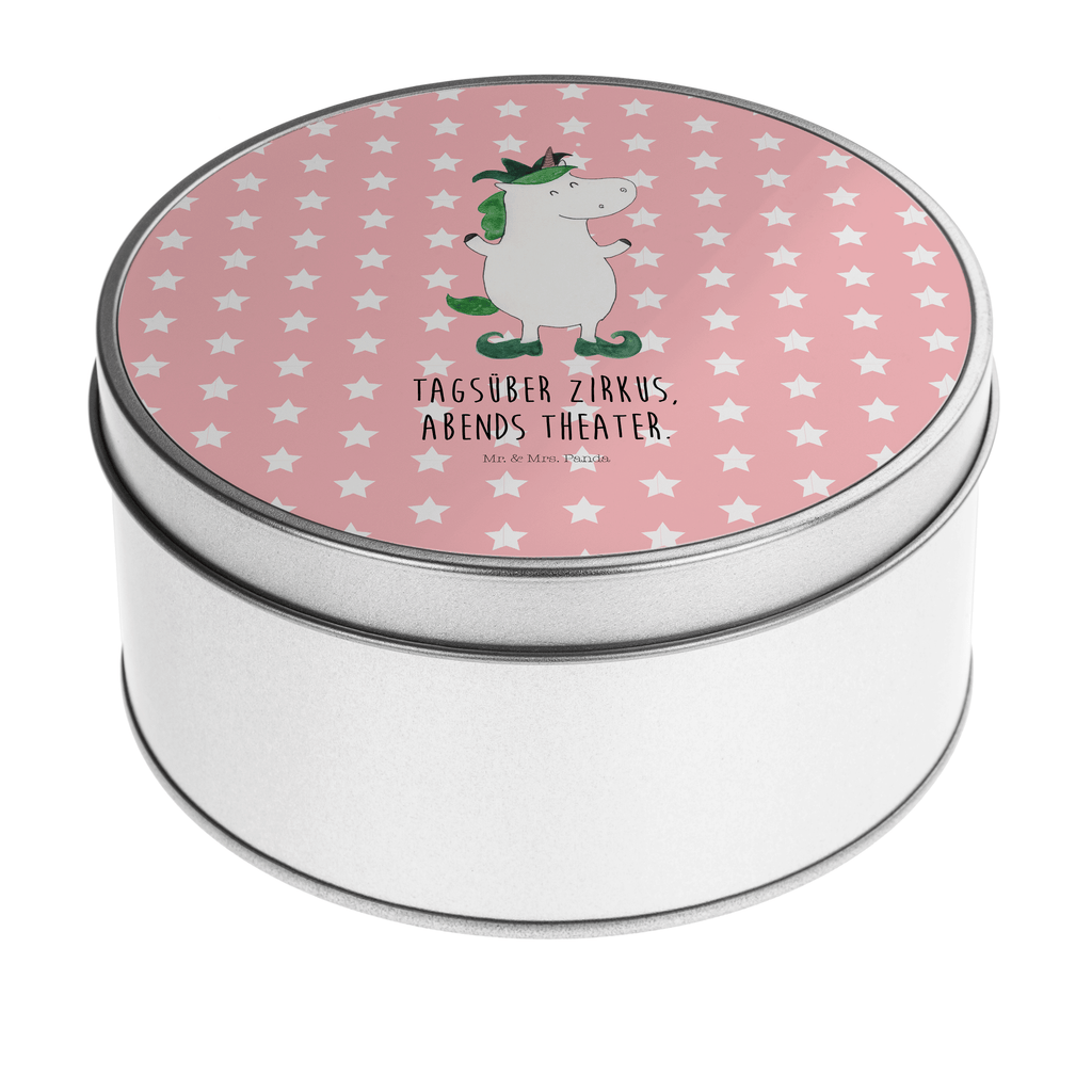 Blechdose rund Einhorn Joker Metalldose, Keksdose, Dose, Vorratsdose, Geschenkbox, Einhorn, Einhörner, Einhorn Deko, Pegasus, Unicorn, Hofnarr, Kasper, Gaukler, Mittelalter