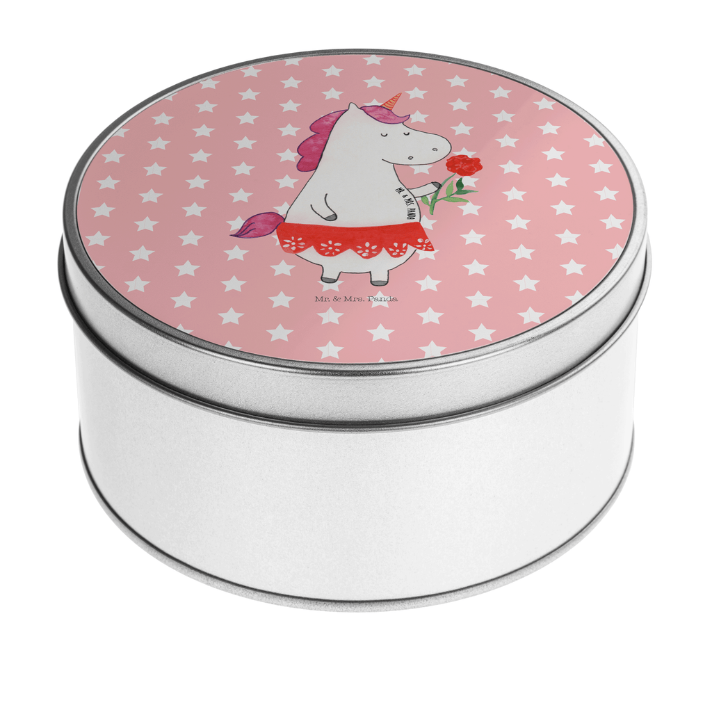 Blechdose rund Einhorn Dame Metalldose, Keksdose, Dose, Vorratsdose, Geschenkbox, Einhorn, Einhörner, Einhorn Deko, Pegasus, Unicorn, Dame, Lady, feine Dame, Freundin, Frau, Bachelor, Bachelorette, Abfuhr, Schluss machen, Trennung