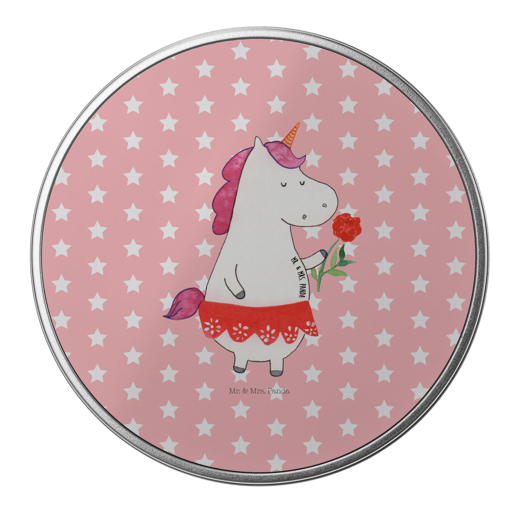 Blechdose rund Einhorn Dame Metalldose, Keksdose, Dose, Vorratsdose, Geschenkbox, Einhorn, Einhörner, Einhorn Deko, Pegasus, Unicorn, Dame, Lady, feine Dame, Freundin, Frau, Bachelor, Bachelorette, Abfuhr, Schluss machen, Trennung